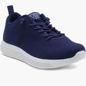 NEW WOOLLOOMOOLOO Cheviot Merino Wool Sneakers in Navy comfort academy womens 6M